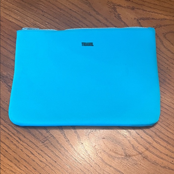 triangl swimwear Handbags - Triangl Santa Rosa blue neoprene zip pouch